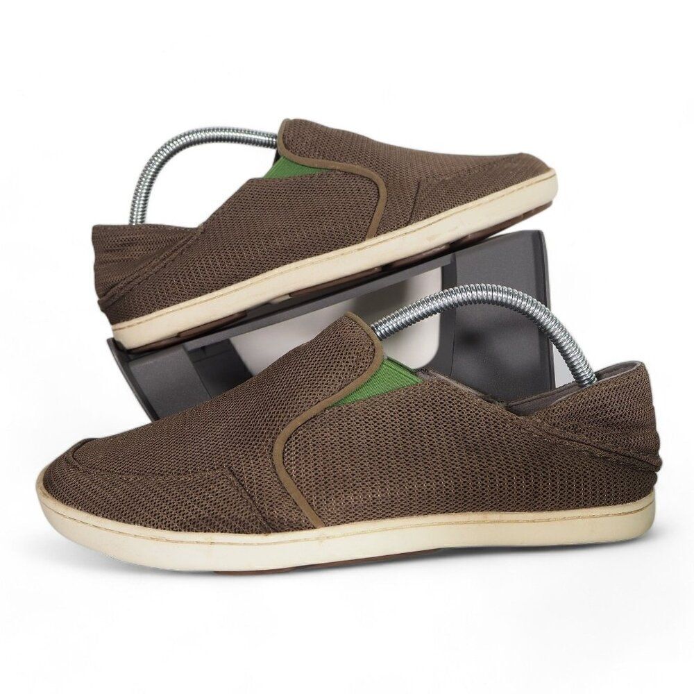 Olukai Nohea Mesh Slip-on Comfort Loafers Brown Men's 8